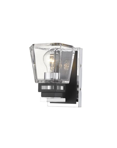 Z-Lite Jackson 1-Light Wall Sconce In Chrome With Matte Black