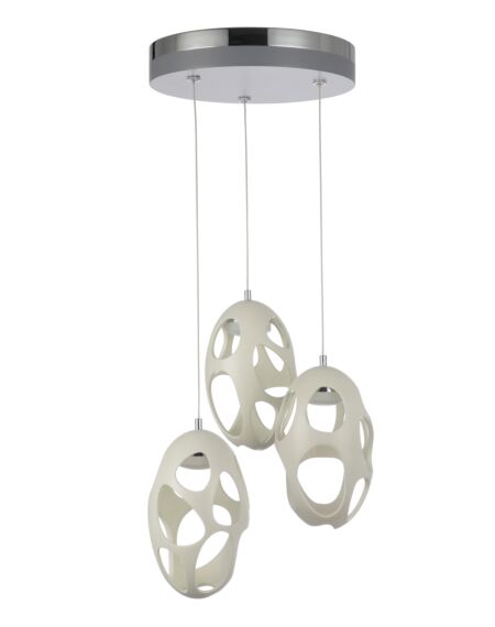 Craftmade Ovale 3-Light 14" Pendant Light in White