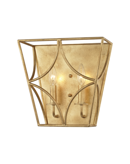  Green Point Wall Sconce in Gold Leaf