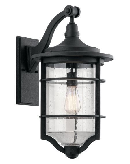 Royal Marine 1-Light Outdoor Wall Mount in Distressed Black