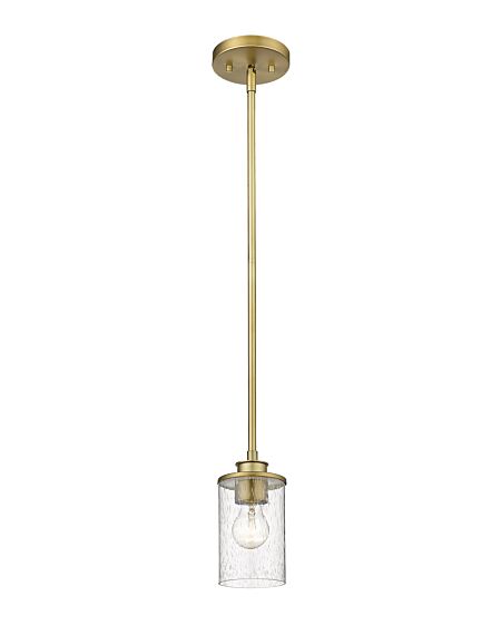 Z-Lite Beckett 1-Light Mini Pendant Light In Olde Brass