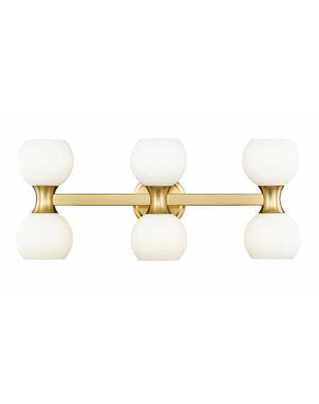 Artemis 6-Light Bathroom Vanity Light in Modern Gold