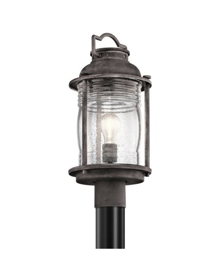 Kichler Ashland Bay Outdoor Post Lantern in Weathered Zinc