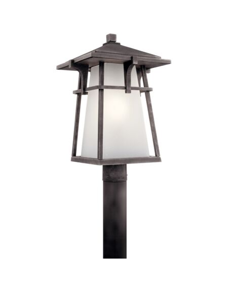 Beckett 1-Light LED Outdoor Post Mount in Weathered Zinc