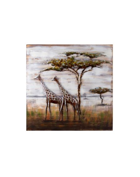  Serengeti MixedinMedia Metal on Wood Wall Art
