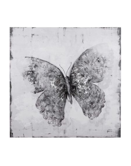  Flutter Black and White Mixed Media Wall Art