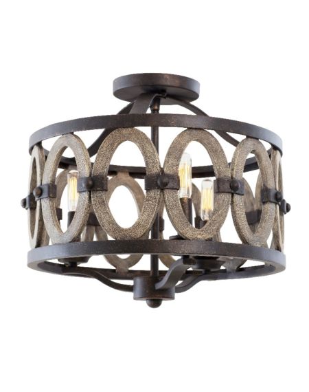  Belmont Ceiling Light in Florence Gold