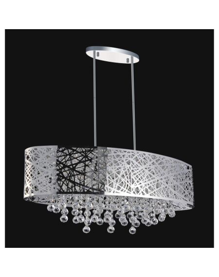 CWI Lighting Eternity 8 Light Drum Shade Chandelier with Chrome finish
