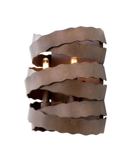 Kalco Fulton 2 Light 12 Inch Wall Sconce in Brownstone