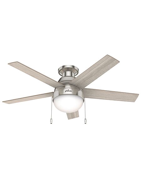 Anslee 2-Light 46" Ceiling Fan in Brushed Nickel