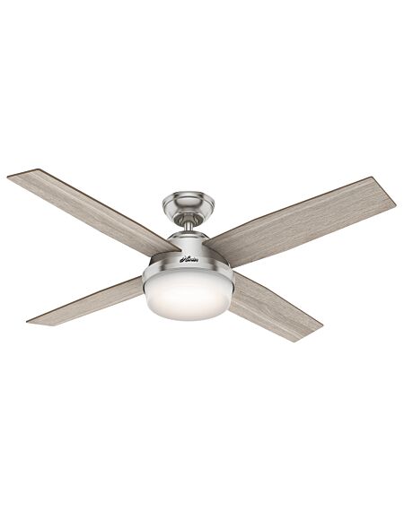 Dempsey 2-Light 52" Ceiling Fan in Brushed Nickel