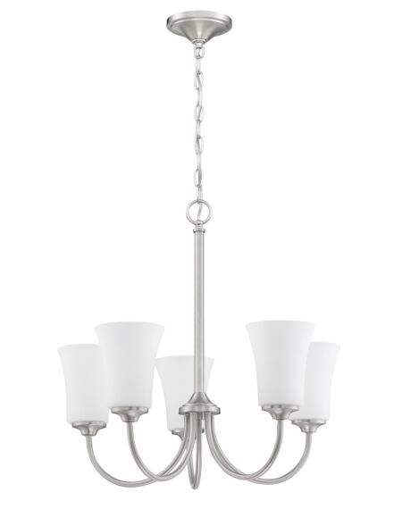 Craftmade Gwyneth 5-Light Traditional Chandelier in Brushed Polished Nickel