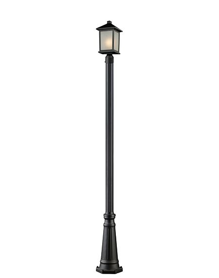 Z-Lite Holbrook 1-Light Outdoor Post Mounted Fixture Light In Black