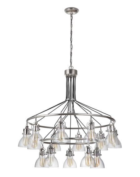 Craftmade Gallery State House 15-Light Chandelier in Polished Nickel