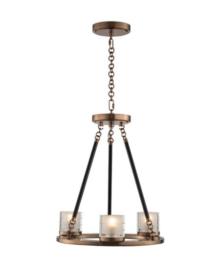  Library  Transitional Chandelier in Library Brass