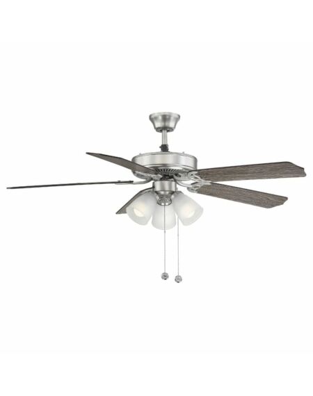 First Value 52-inch 3-Light Ceiling Fan in Satin Nickel