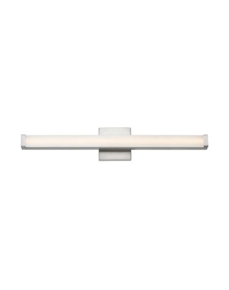 Spec 1-Light LED Bathroom Vanity Light Bar in Satin Nickel