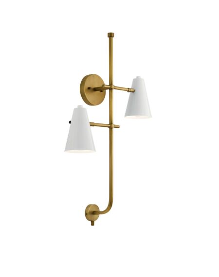 Sylvia 2-Light Wall Sconce in White