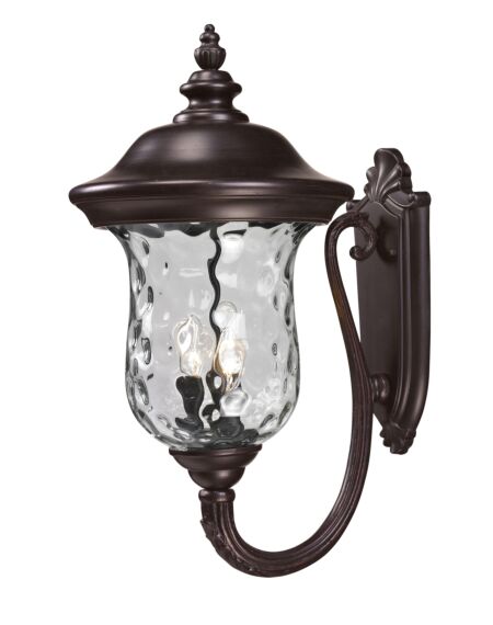 Z-Lite Armstrong 3-Light Outdoor Wall Sconce In Bronze