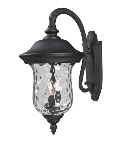 Z-Lite Armstrong 3-Light Outdoor Wall Sconce In Black