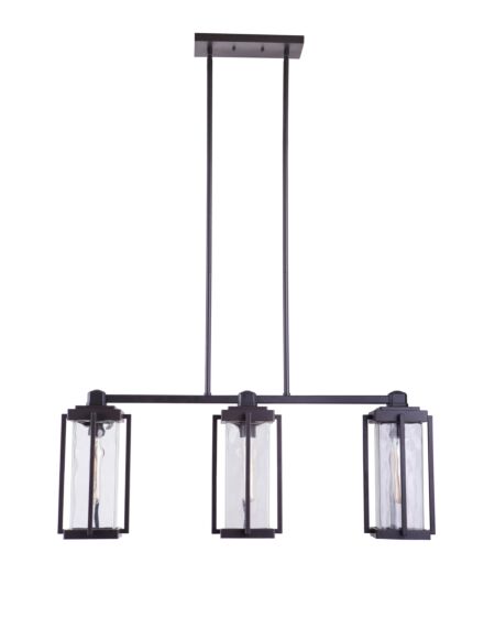 Craftmade Pyrmont 3-Light Outdoor Hanging Light in Oiled Bronze Gilded