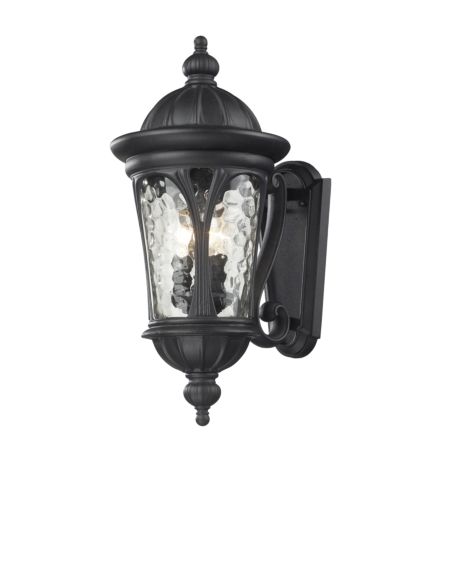 Z-Lite Doma 3-Light Outdoor Wall Sconce In Black