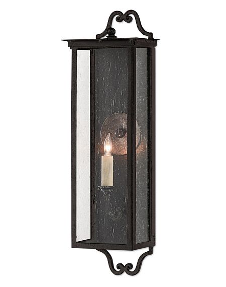 Currey & Company 24" Giatti Small Outdoor Wall Sconce in Midnight
