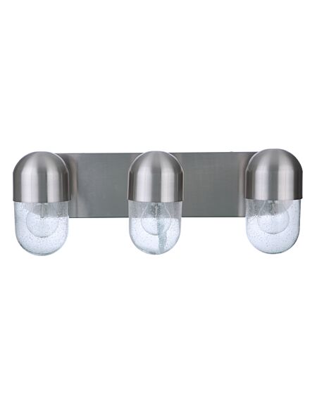 Craftmade Pill 3-Light Bathroom Vanity Light in Brushed Polished Nickel