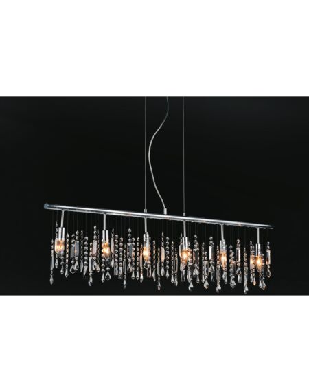 CWI Lighting Janine 6 Light Down Chandelier with Chrome finish