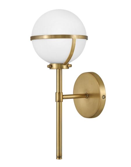 Hinkley Hollis 1-Light Bathroom Vanity Light In Heritage Brass