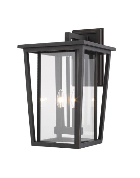 Z-Lite Seoul 2-Light Outdoor Wall Sconce In Oil Rubbed Bronze