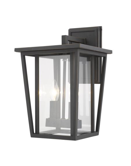 Z-Lite Seoul 2-Light Outdoor Wall Sconce In Oil Rubbed Bronze