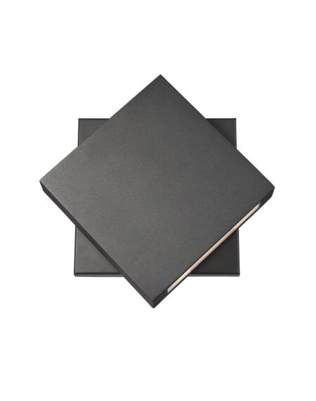 Z-Lite Quadrate 1-Light Outdoor Wall Sconce In Black