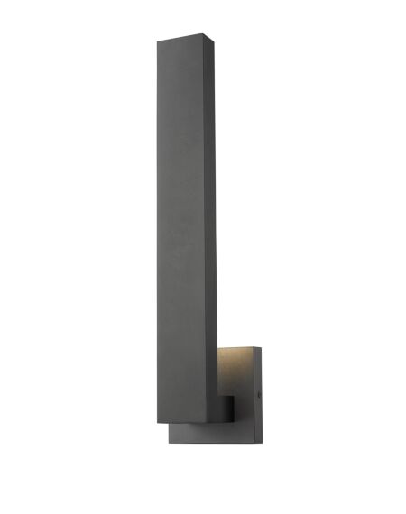 Z-Lite Edge 2-Light Outdoor Wall Sconce In Black