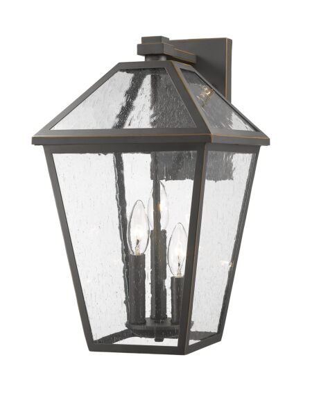 Z-Lite Talbot 3-Light Outdoor Wall Sconce In Oil Rubbed Bronze