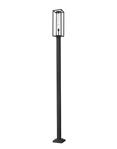 Z-Lite Dunbroch 1-Light Outdoor Post Mounted Fixture Light In Black