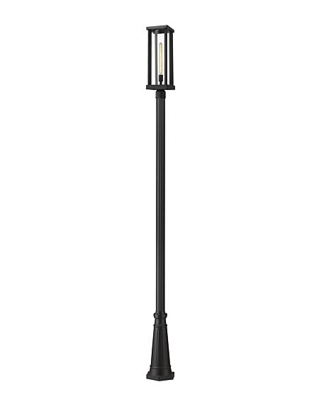 Z-Lite Glenwood 1-Light Outdoor Post Mounted Fixture Light In Black
