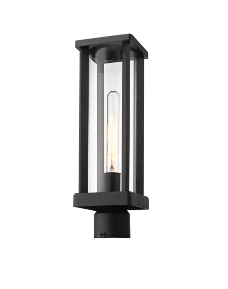 Z-Lite Glenwood 1-Light Outdoor Post Mount Fixture Light In Black