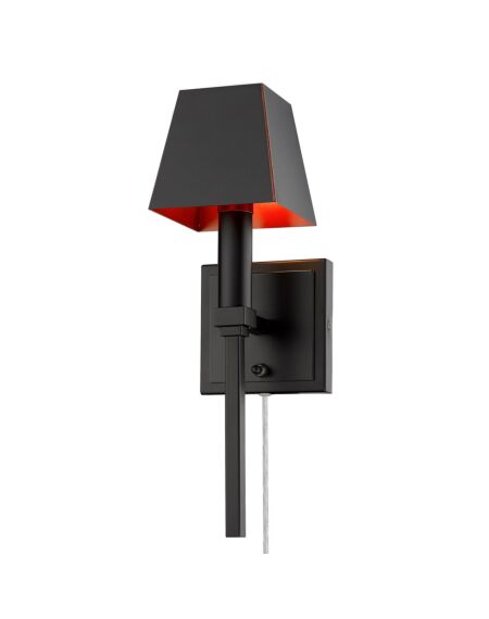 Messina 1-Light Wall Sconce in Matte Black