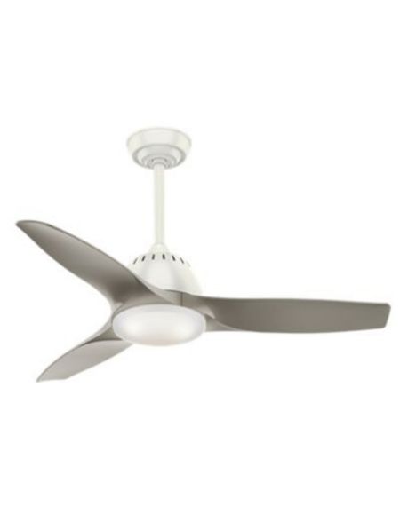 Wisp 44-inch LED Cased White Glass Indoor Ceiling Fan