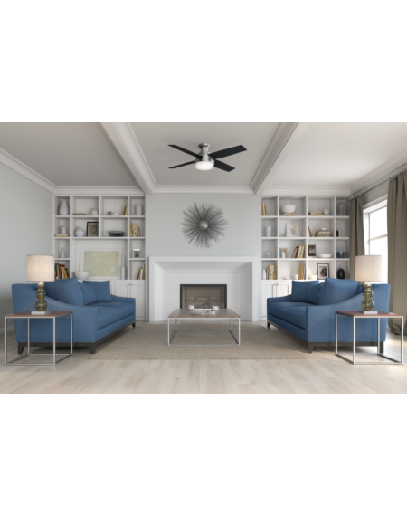 Dempsey 2-Light 52-inch LED Indoor Case White Ceiling Fan