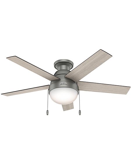Anslee 46-inch 2-Light Low Profile Ceiling Fan