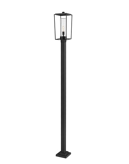 Z-Lite Sheridan 1-Light Outdoor Post Mounted Fixture Light In Black