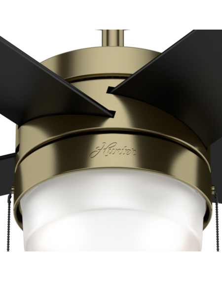 Claudette 52" Ceiling Fan in Modern Brass