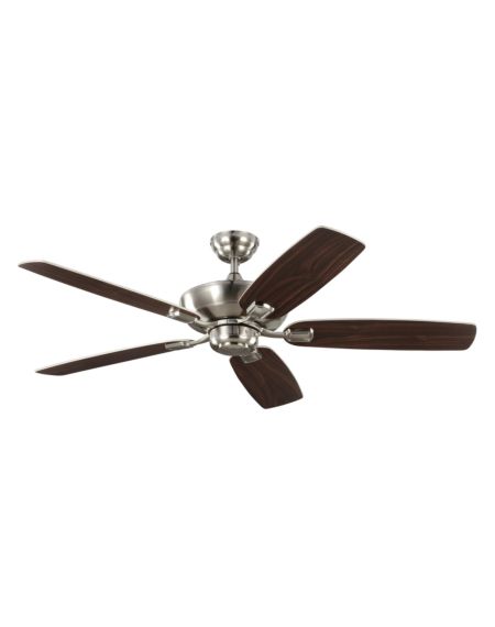 Visual Comfort Fan 52" Colony Max Damp Rated Ceiling Fan in Brushed Steel