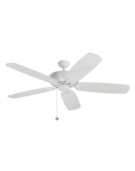 Generation Lighting 60" Colony Super Max Damp Rated Ceiling Fan in Rubberized White