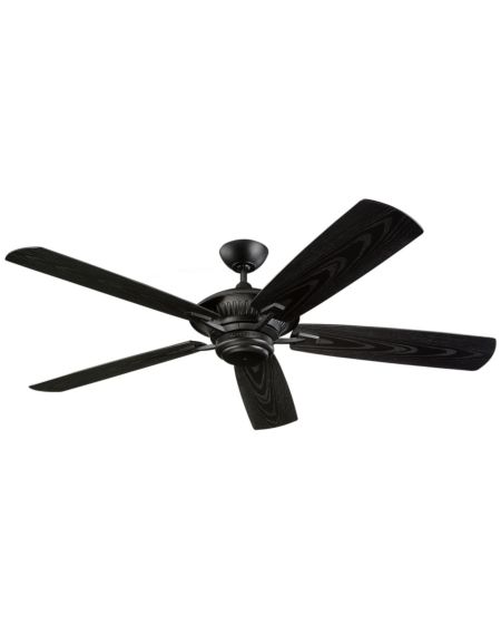 Generation Lighting 60" Cyclone Outdoor Wet Rated Ceiling Fan in Matte Black