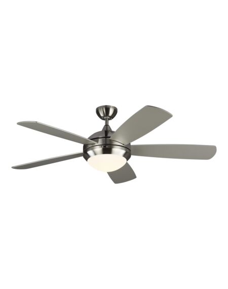 Discus 1-Light 52" Ceiling Fan in Brushed Steel
