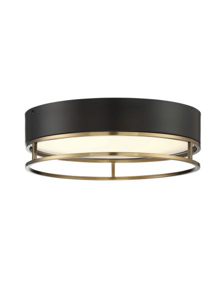  Creswell Oval LED Ceiling Light in Warm Brass
