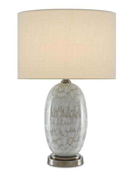 Harmony 1-Light Table Lamp in Gray with Brown with Antique Nickel